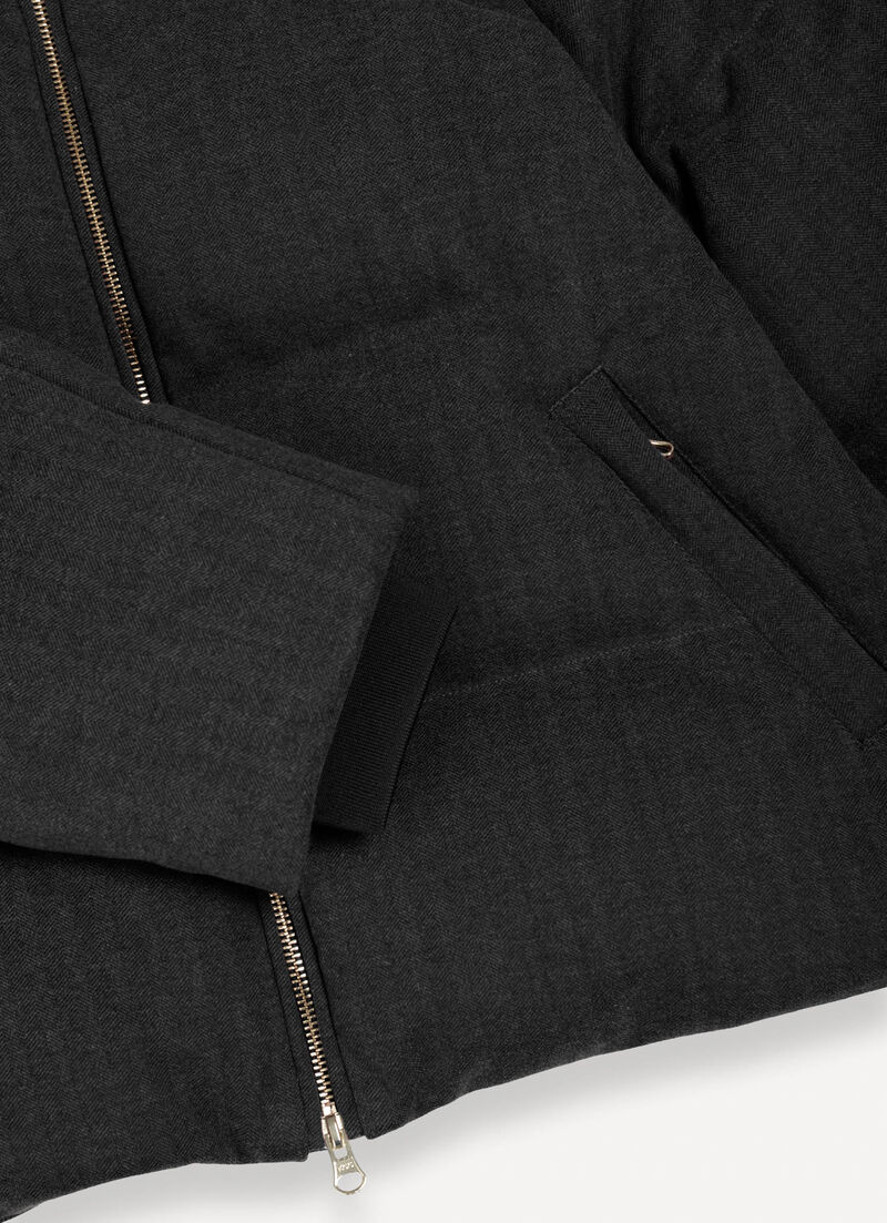 Down jacket with chevron design