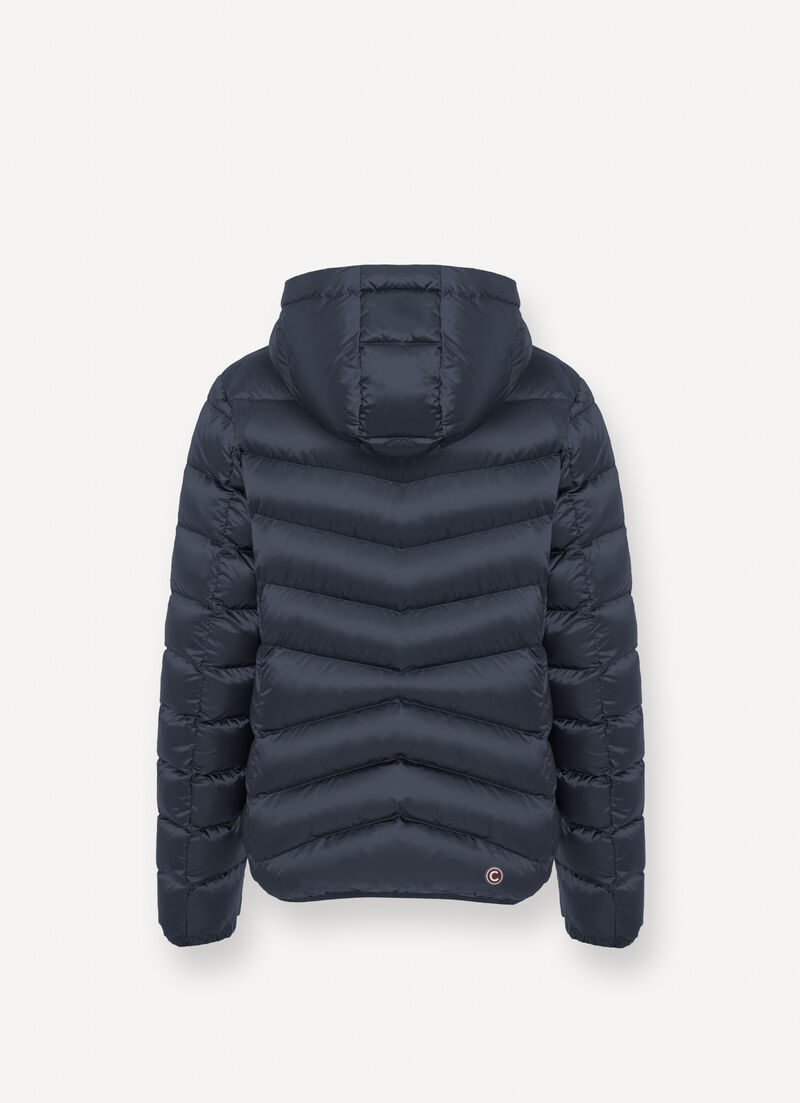 Quilted down jacket with hood