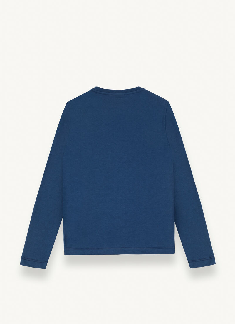 Men’s T-shirt with long sleeves in cotton jersey