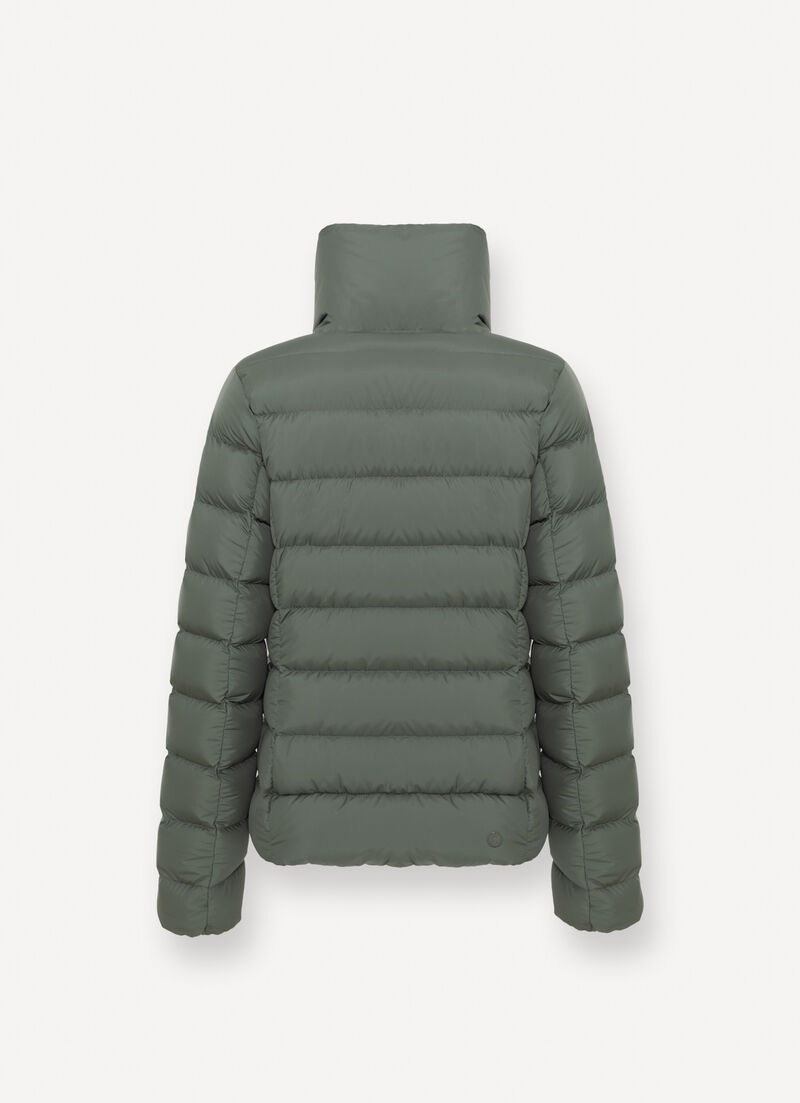 Matte down jacket with high collar