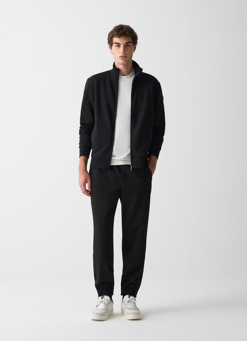 Cotton high-neck sweatshirt