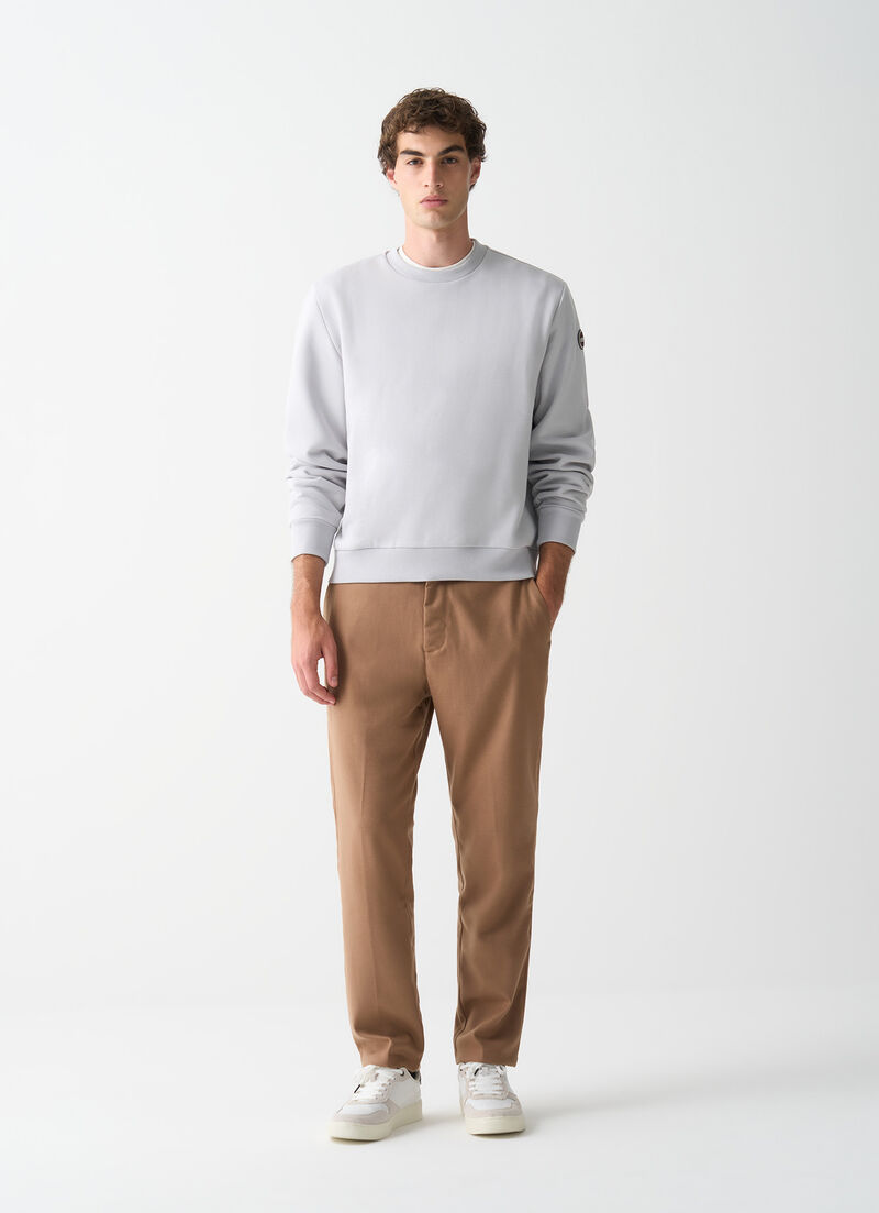 Cotton crew-neck sweatshirt