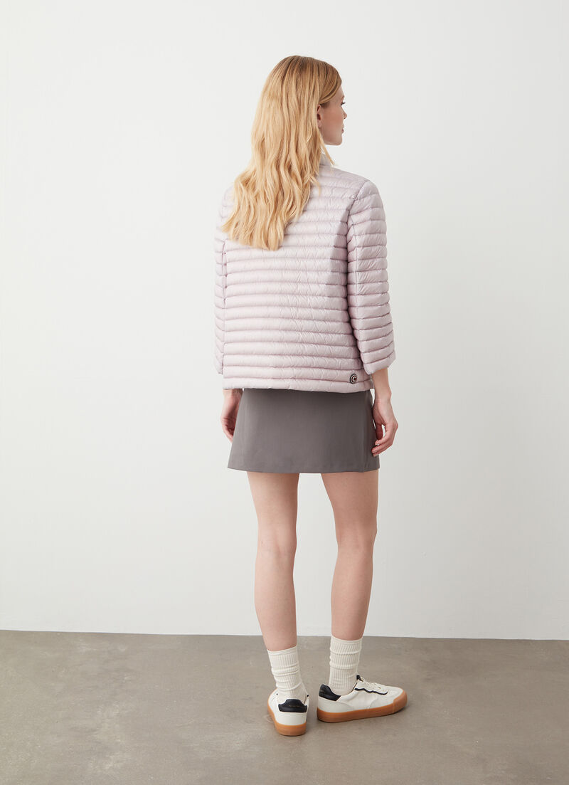 Quilted down-padded cape