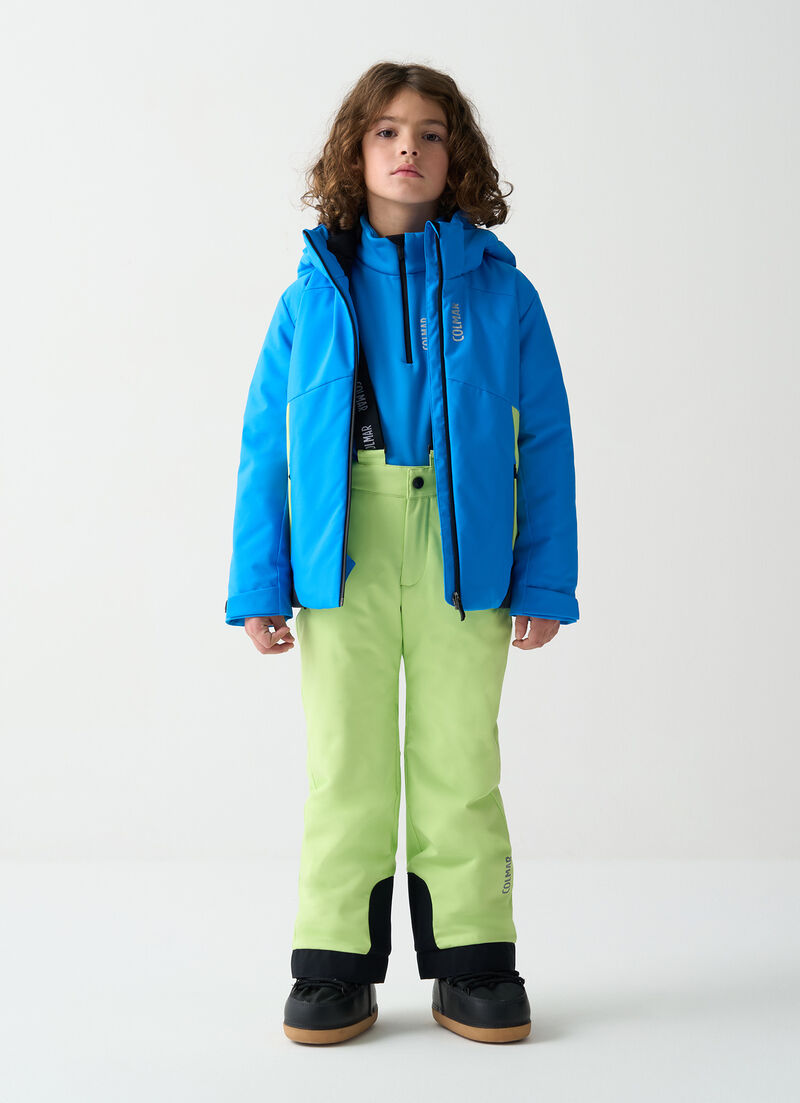 Boy's colour-block ski jacket