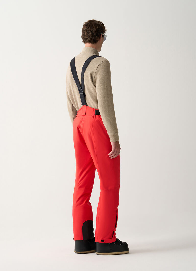 Padded 4Way fabric ski salopettes