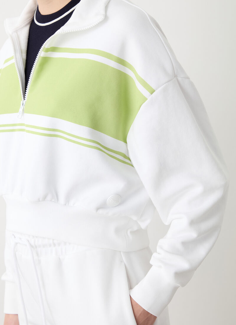 Cropped relaxed-fit sweatshirt