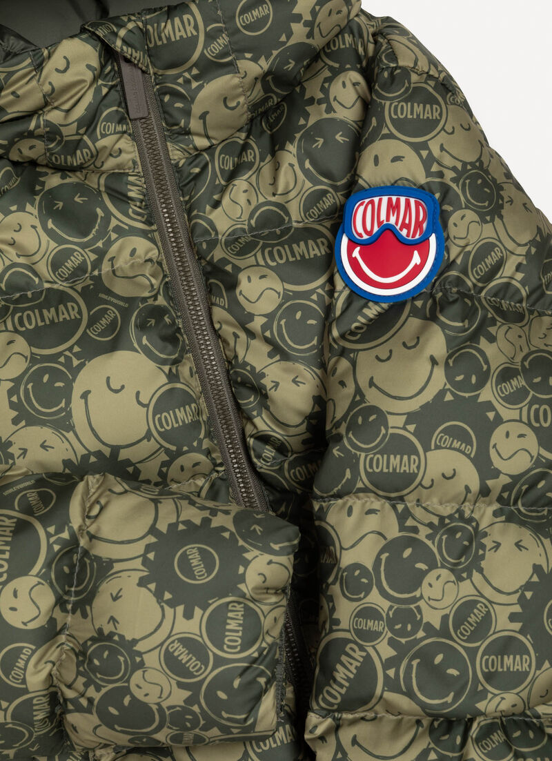SmileyWorld® down jacket with hood
