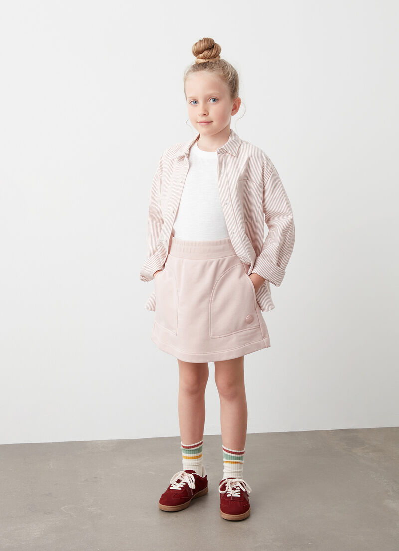 Sweatshirt-fabric skirt