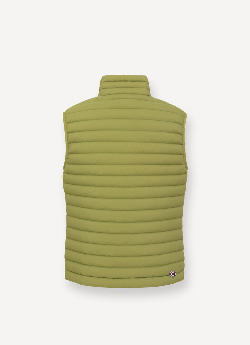Light down vest with drawstring