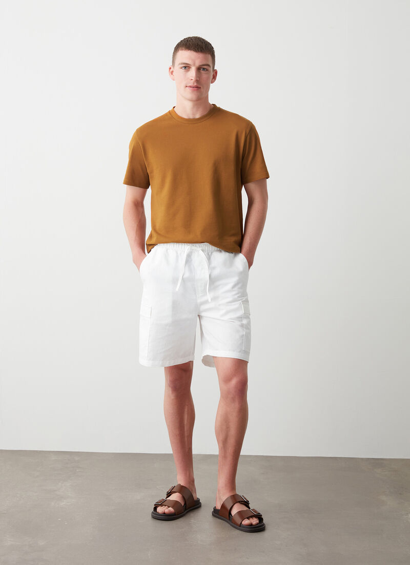Linen safari shorts