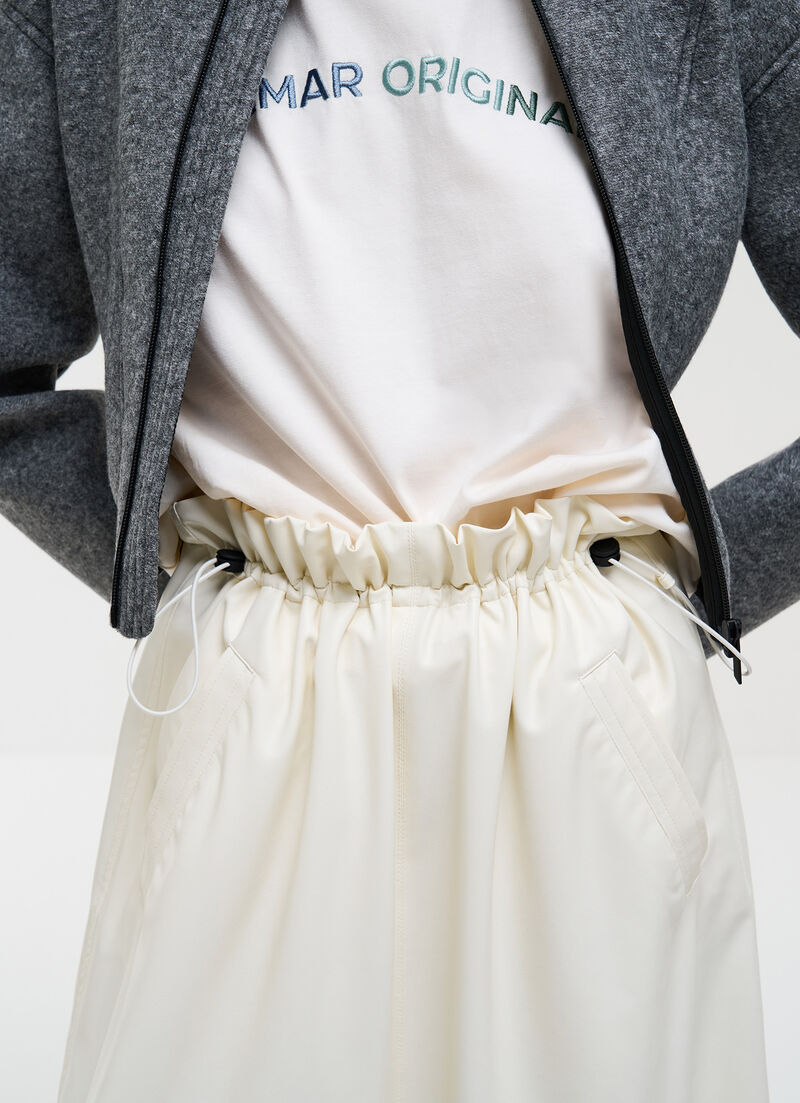 Faux leather midi skirt