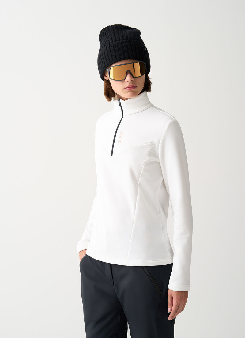 Half-zip stretch ski fleece