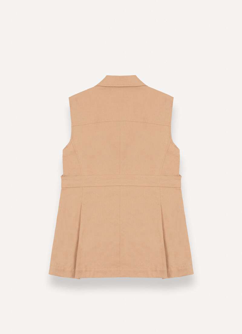 Linen shirt vest