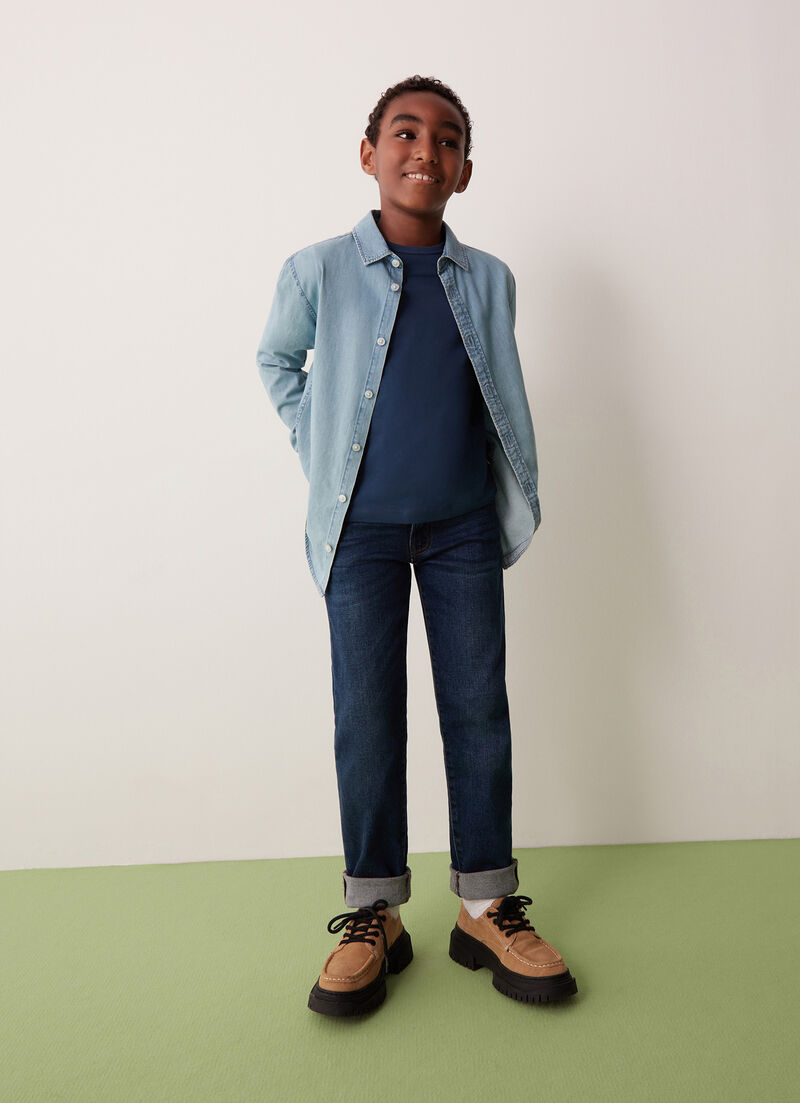 Short-sleeved T-shirt with maxi print