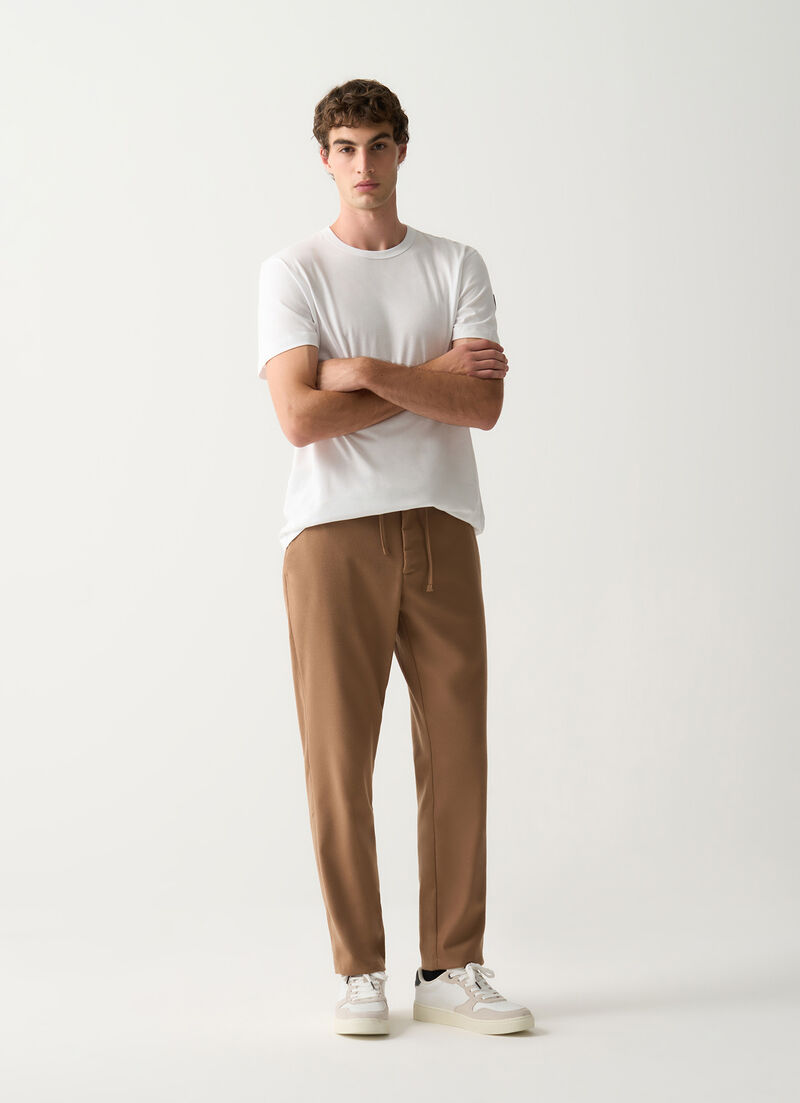 Cotton round-neck T-shirt