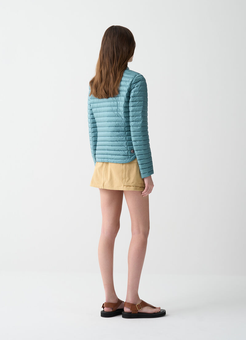 Rounded hem down jacket