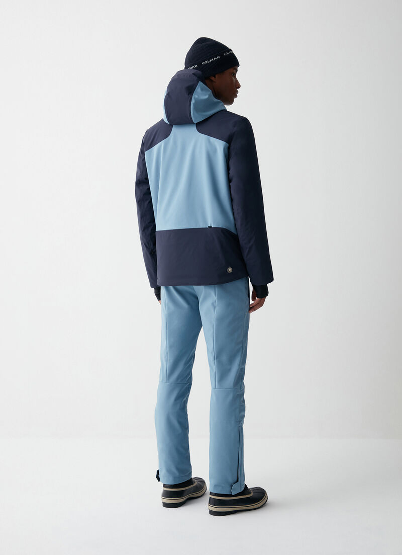 Stretch ski jacket with back pocket