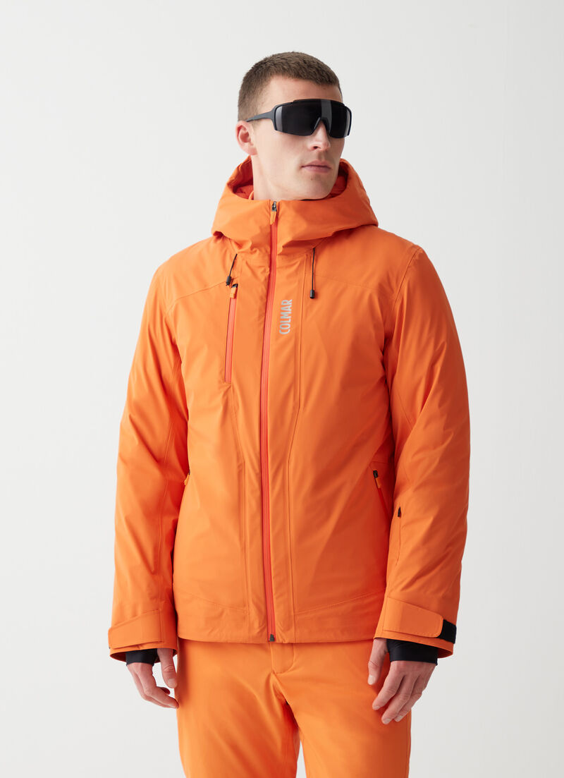 3-layer ski jacket with quilted lining