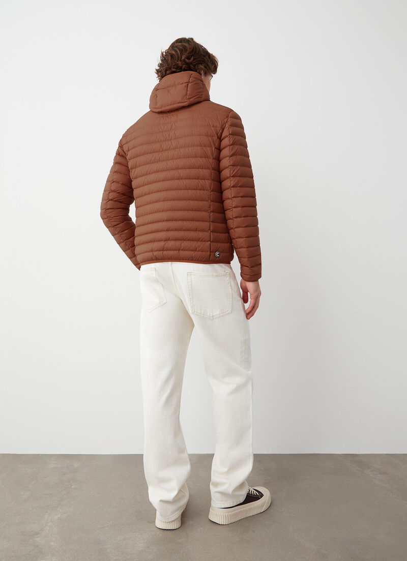 Light down jacket with hood