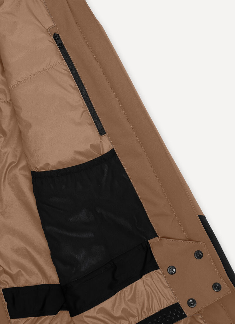 Ski jacket with ventilation zip