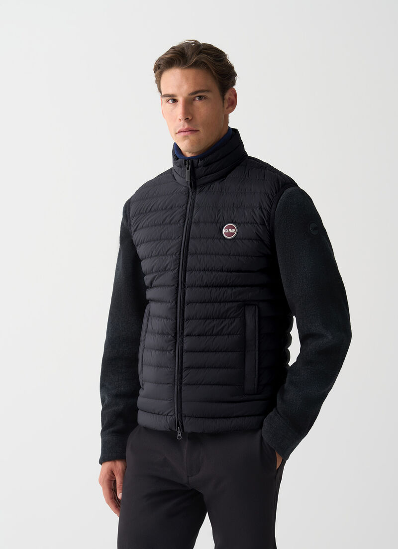 Light down vest with drawstring