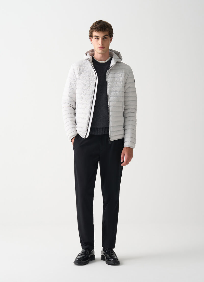 Light down jacket with hood