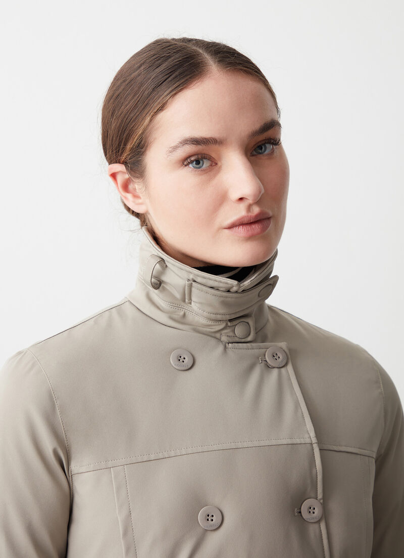 Padded waterproof fabric jacket