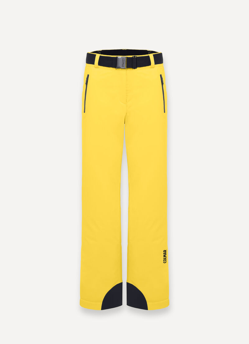 Padded ski pants with belt
