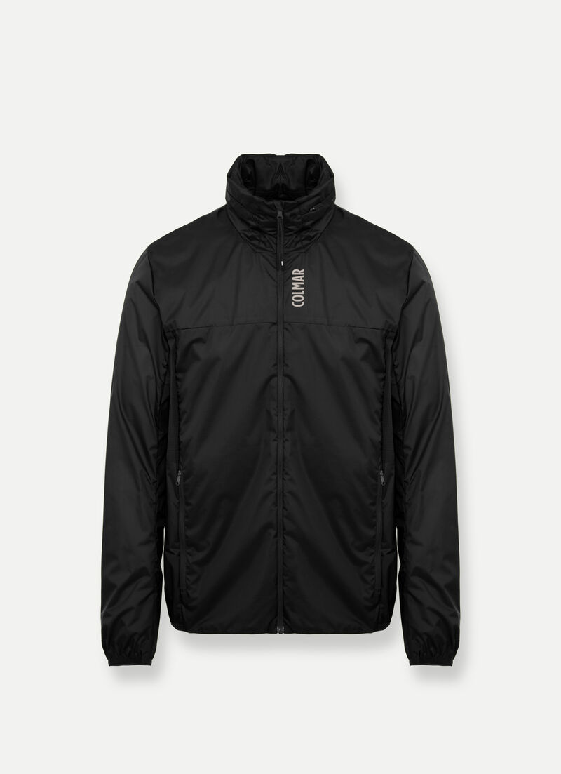 Unlined jacket with hood in the collar