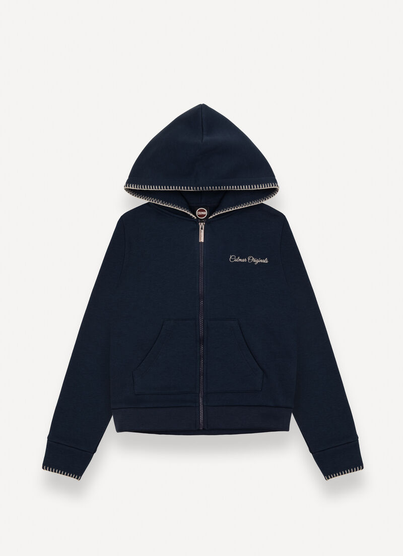 Hooded sweatshirt with embroidery