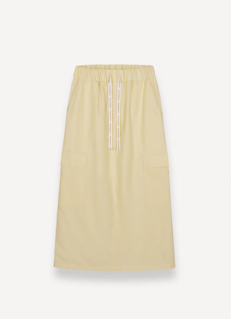 Linen cargo skirt