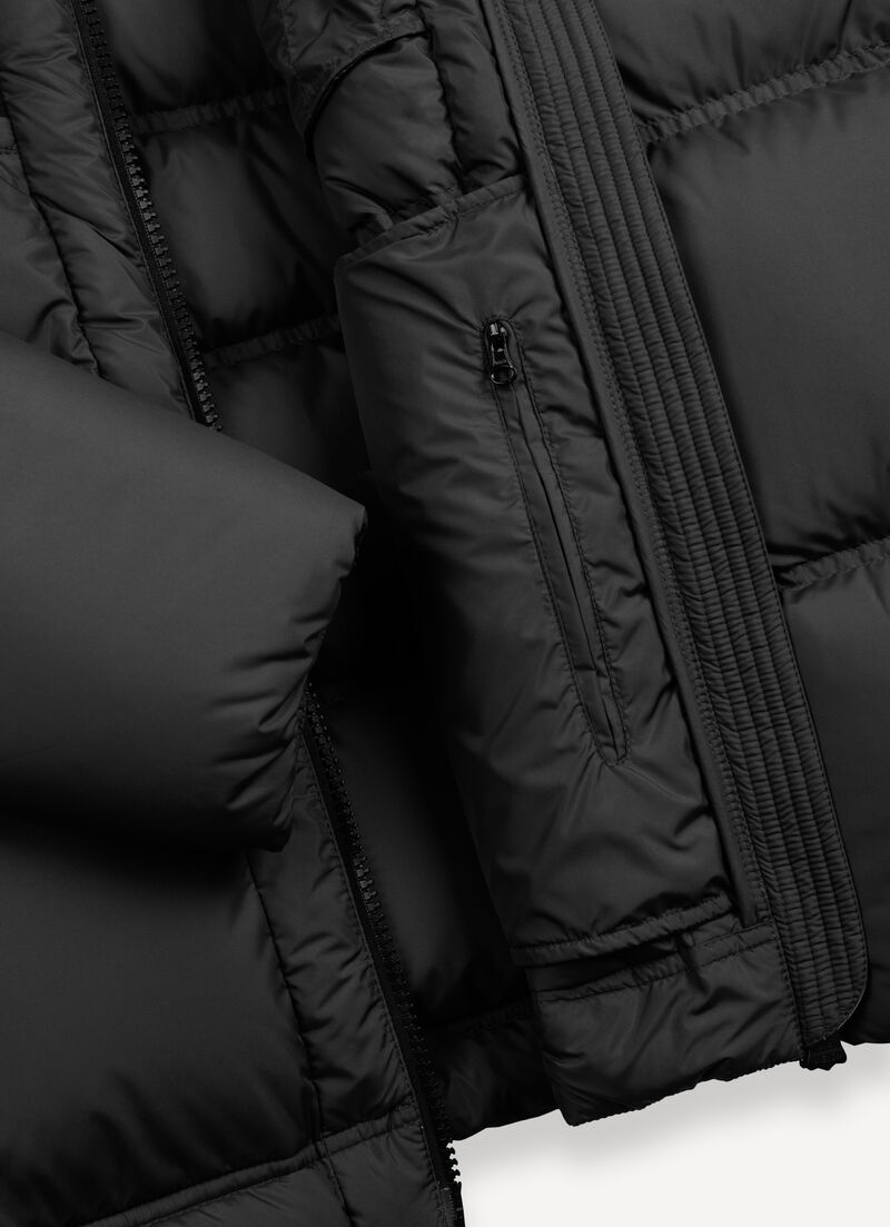 Down jacket with multiple pockets