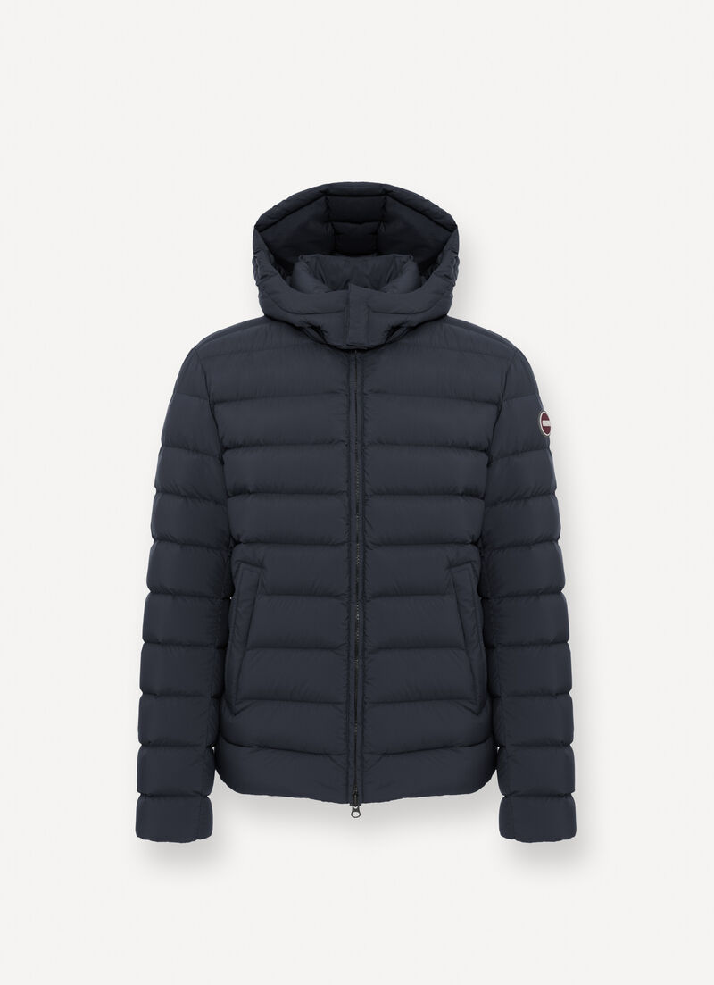 Down jacket with detachable hood