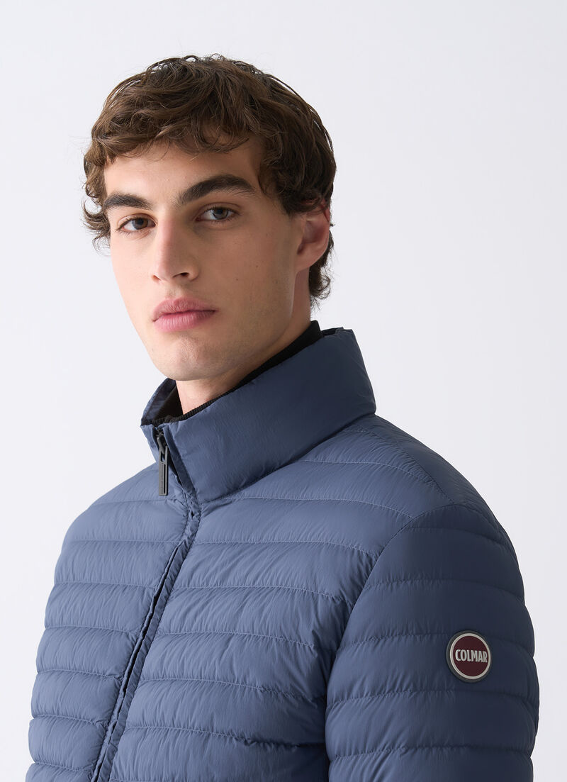 Light down jacket with padded collar