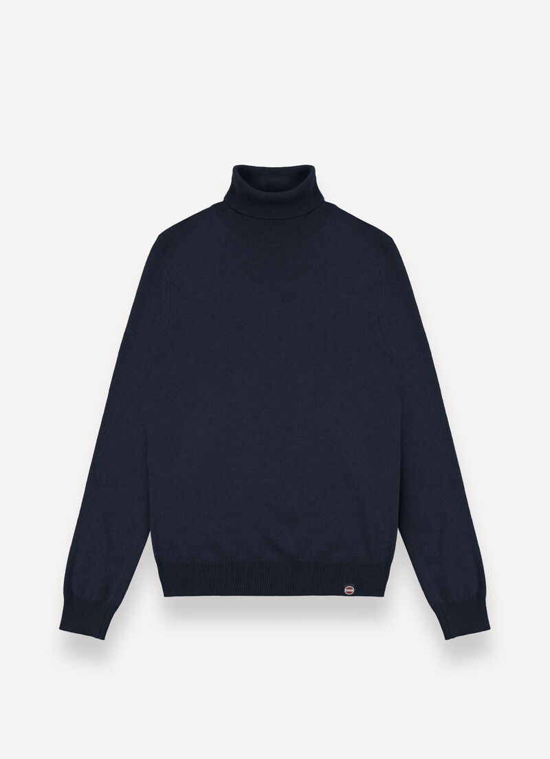 Fine knit polo-neck jumper