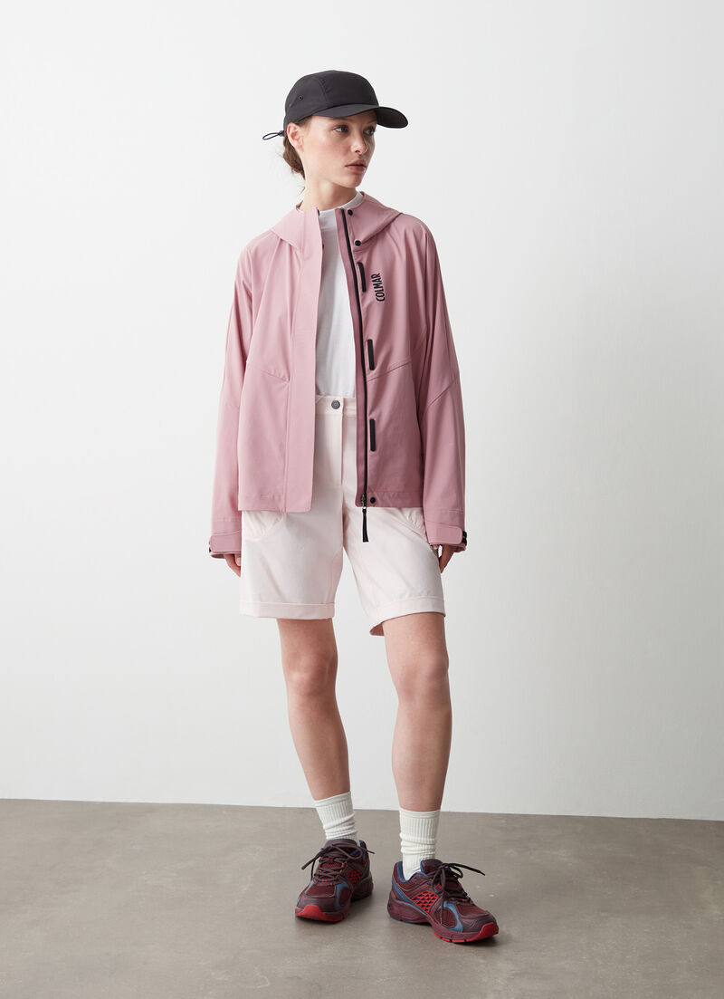 Technical stretch fabric cape