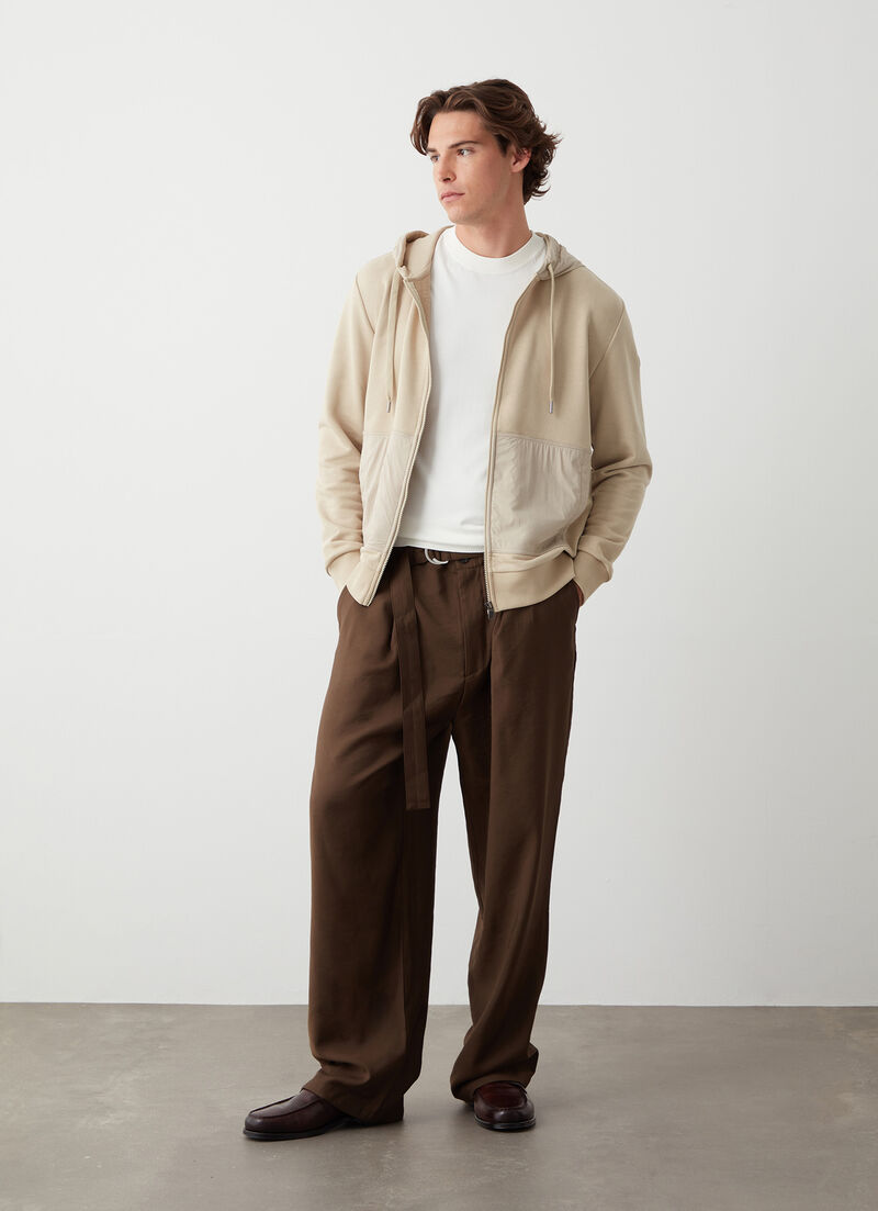 Sweatshirt with nylon details