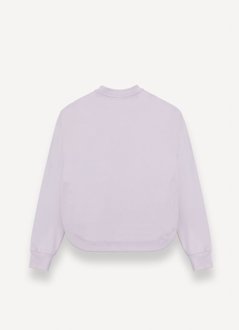 Sweatshirt with rounded hem