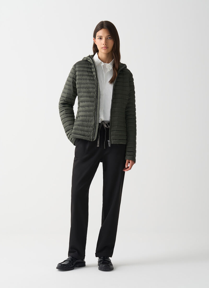 Light down jacket with hood