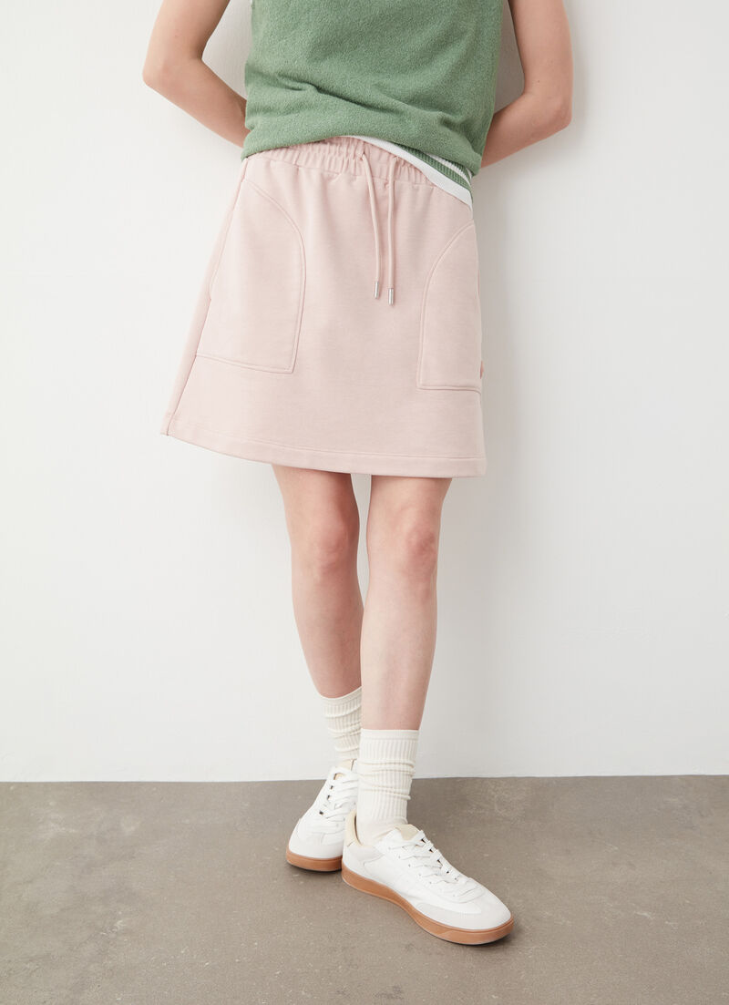 Sweatshirt-fabric skirt