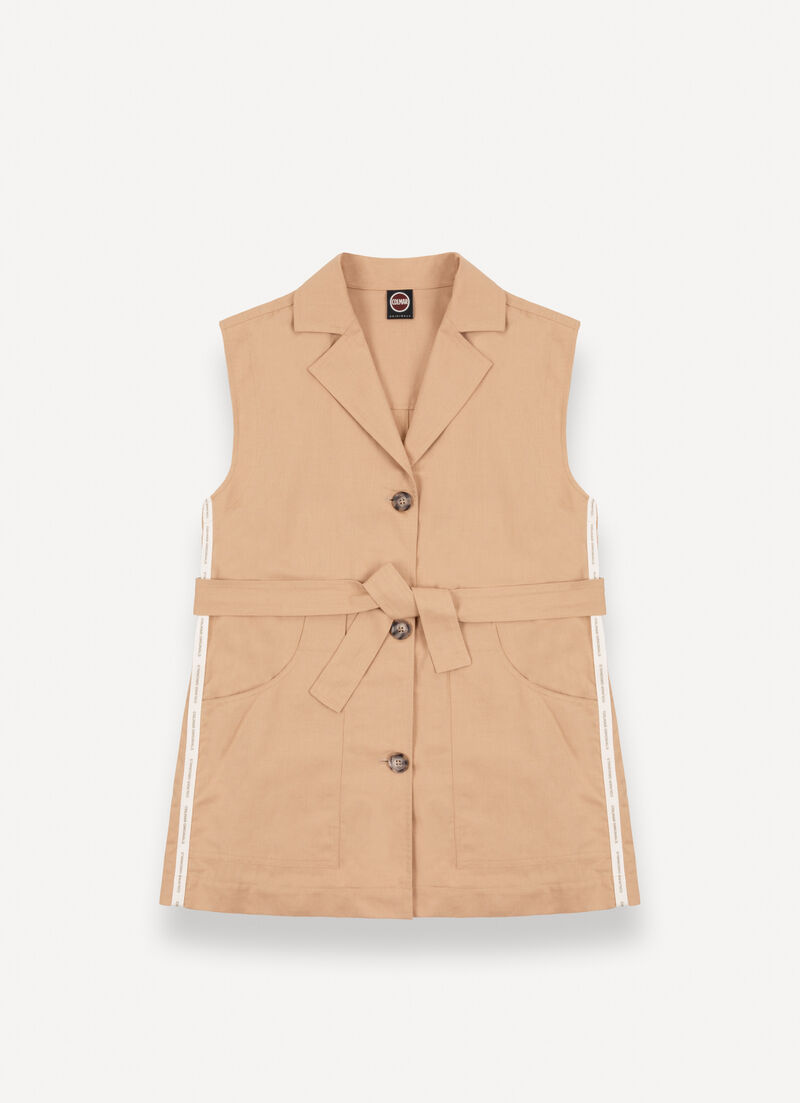 Linen shirt vest