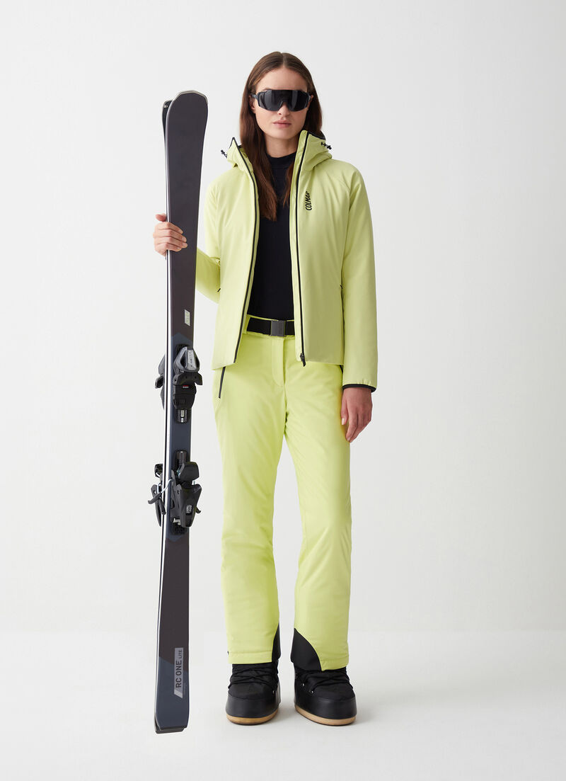 Padded ski pants with belt