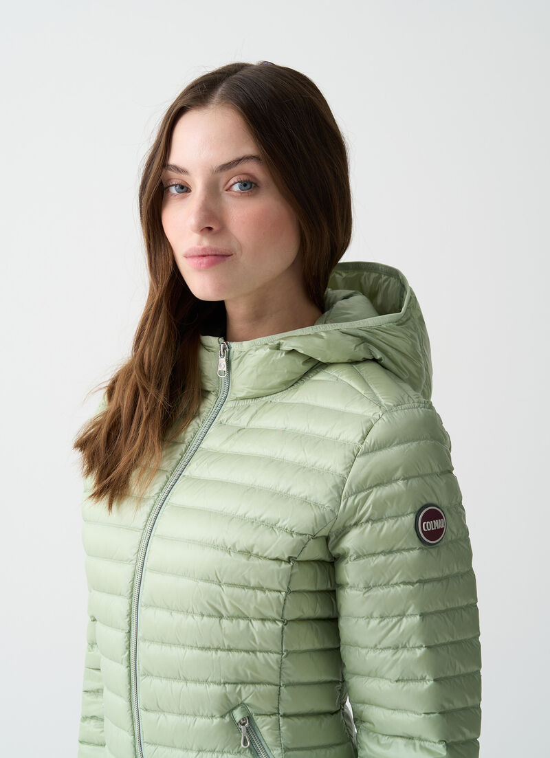 Hooded down jacket