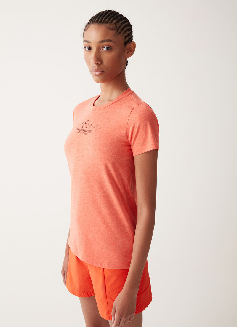 T-shirt with mountain drawing print