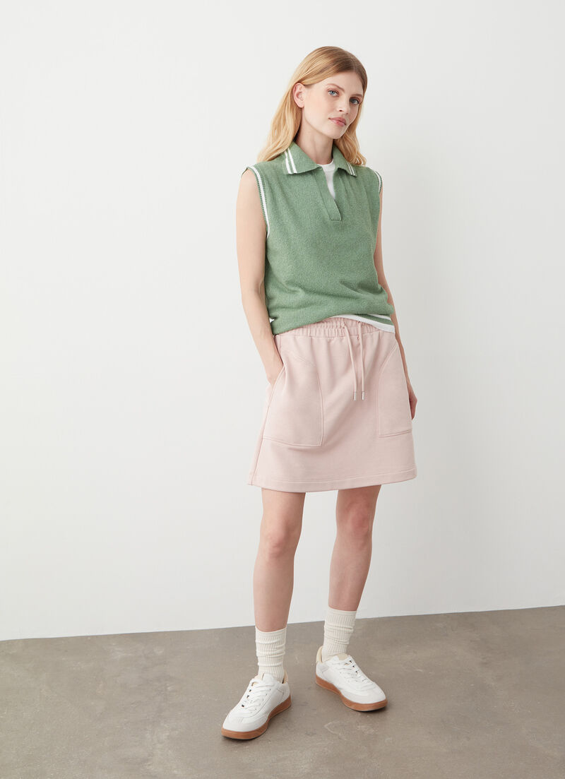 Sweatshirt-fabric skirt