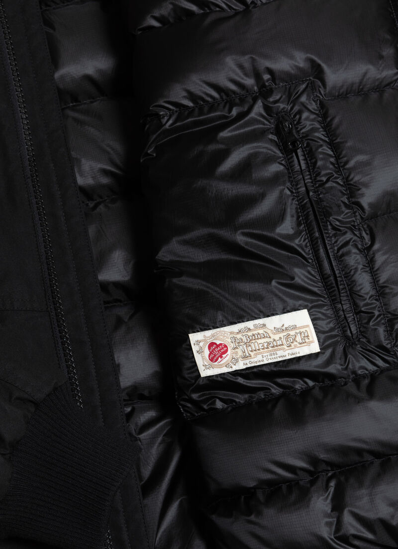 Wax down-padded bomber jacket