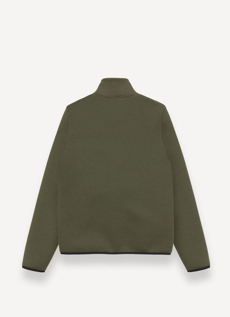 Full-zip scuba sweatshirt