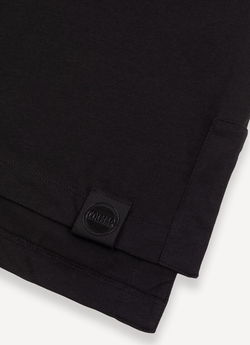 Asymmetrical crew-neck T-shirt