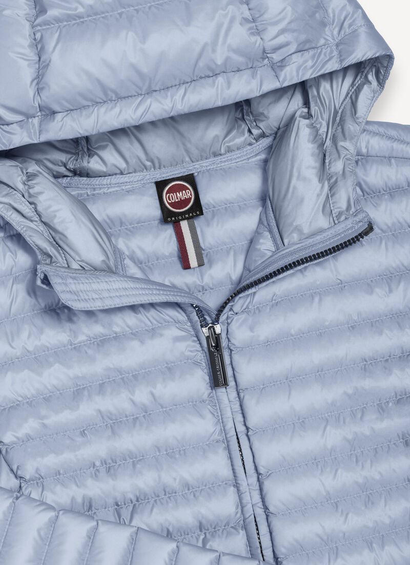 Light down jacket with hood