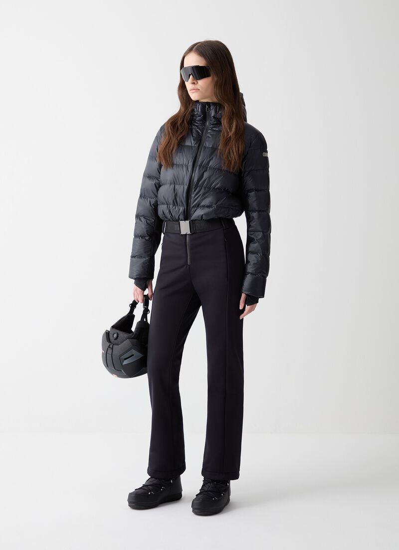 Softshell and down ski suit